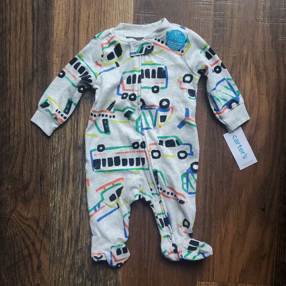 Carter's Zippered Transportation Vehicle Sleeper, 3 months NWT